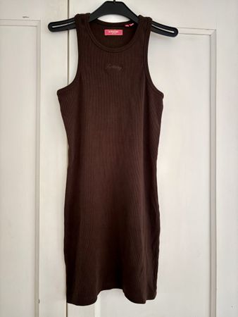 Superdry Kleid braun gerippt Grösse XS guter Zustand