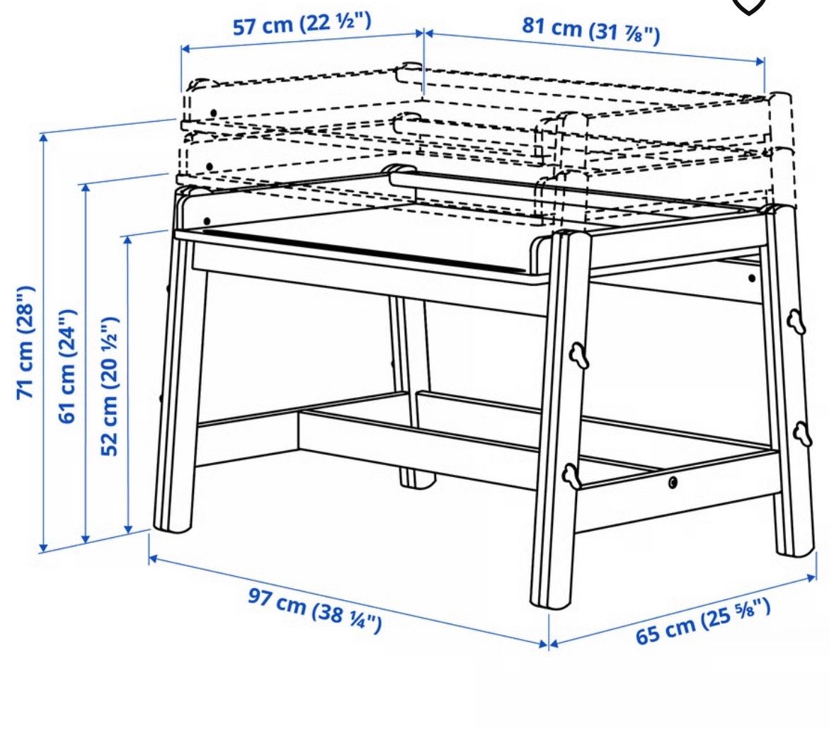 Ikea Scrivanie: Ikea Flisat Kinderschreibtisch inkl. Hocker – Usato da Zürich venduto da Sel_01 5