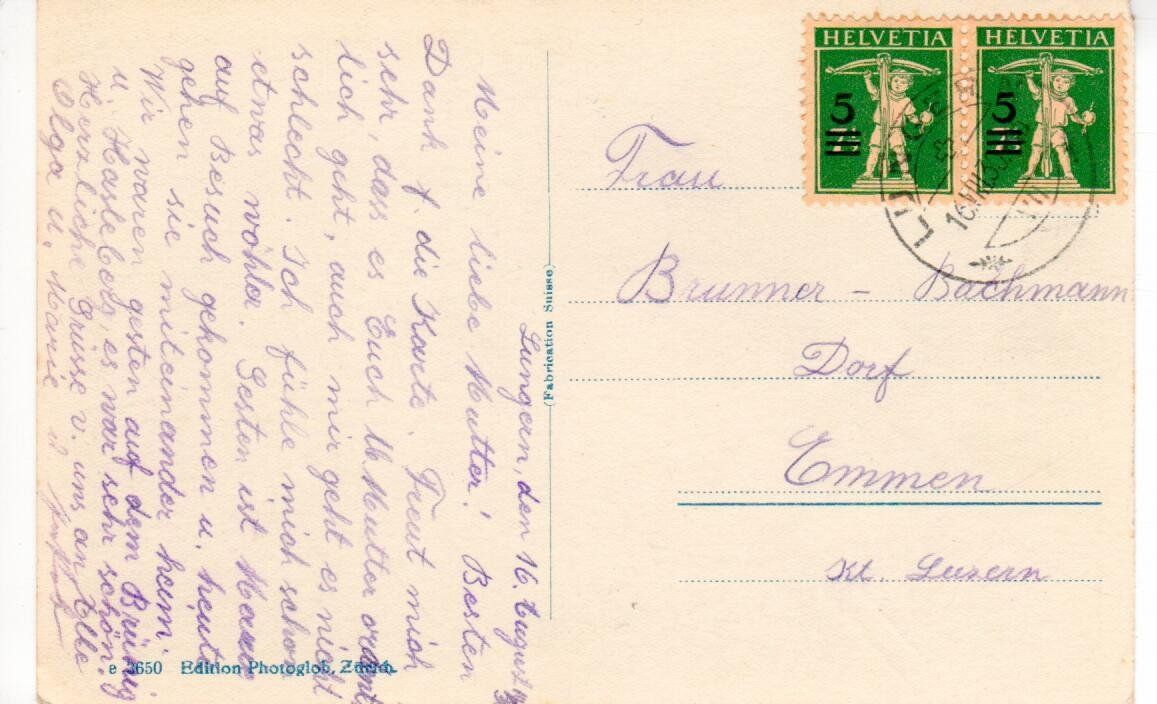 Cartes postales: Lungern  1930 – D'occasion à Wolhusen par Curver9 1