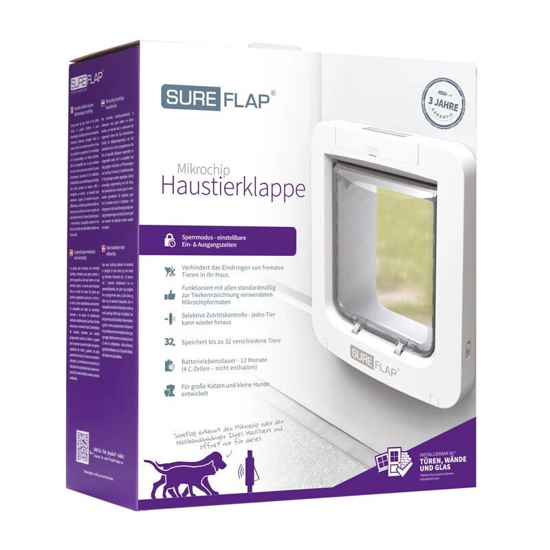 Gattaiole: SureFlap Mikrochip Haustierklappe weiss – Nuovo e nell'imballaggio originale da Oberkulm venduto da kat_x568