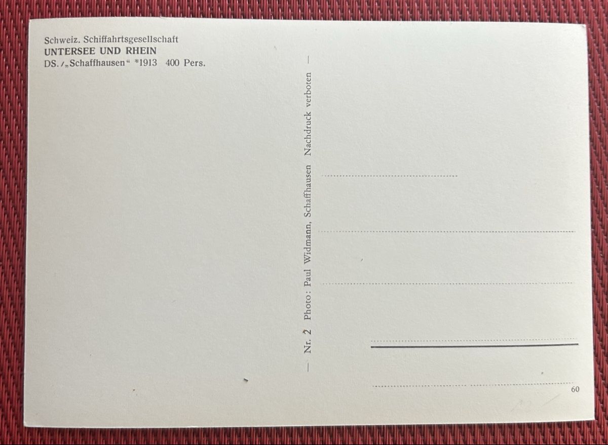 Cartoline postali: Untersee Dampfer Schaffhausen  – Usato da Horw venduto da Tellbub 1