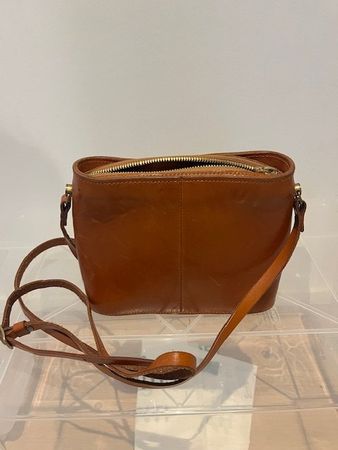 Elegante Ledertasche Umhängetasche braun Vintage Look neu...