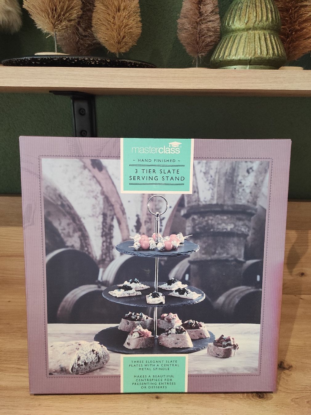 Piatti di portata: Etagere 3-stufig Schieferplatten Masterclass OVP – Nuovo e nell'imballaggio originale da Triesen venduto da XSally 1