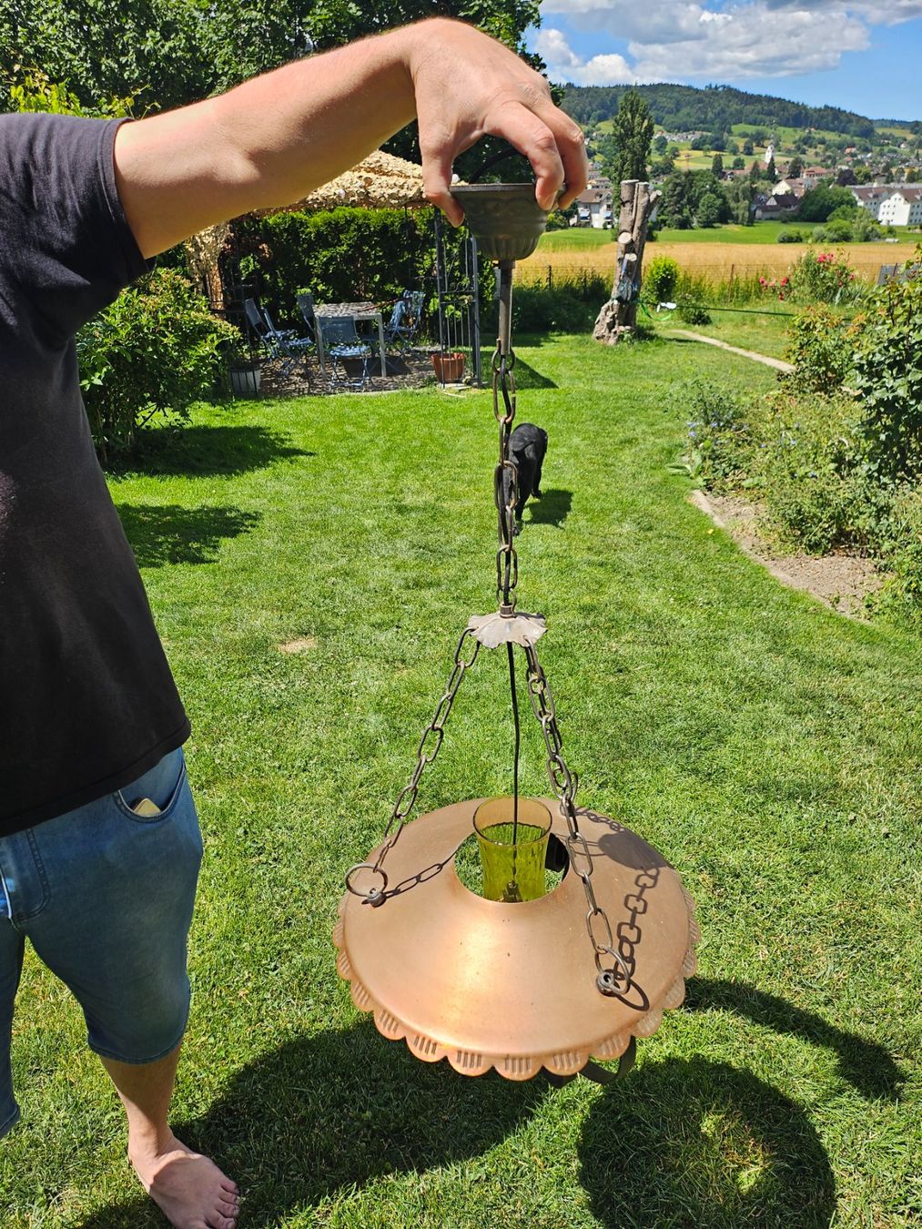 Lampadari & plafoniere: Vintage Kupferhängelampe – Usato da Menziken venduto da Simseli1978 2