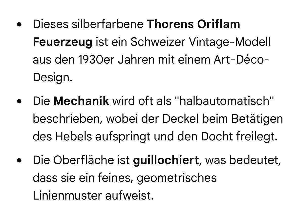 Thorens Feuerzeuge: Thorens Benzinfeuerzeug Oriflam 1930 – Gebraucht aus Glattbrugg von Xena14 6