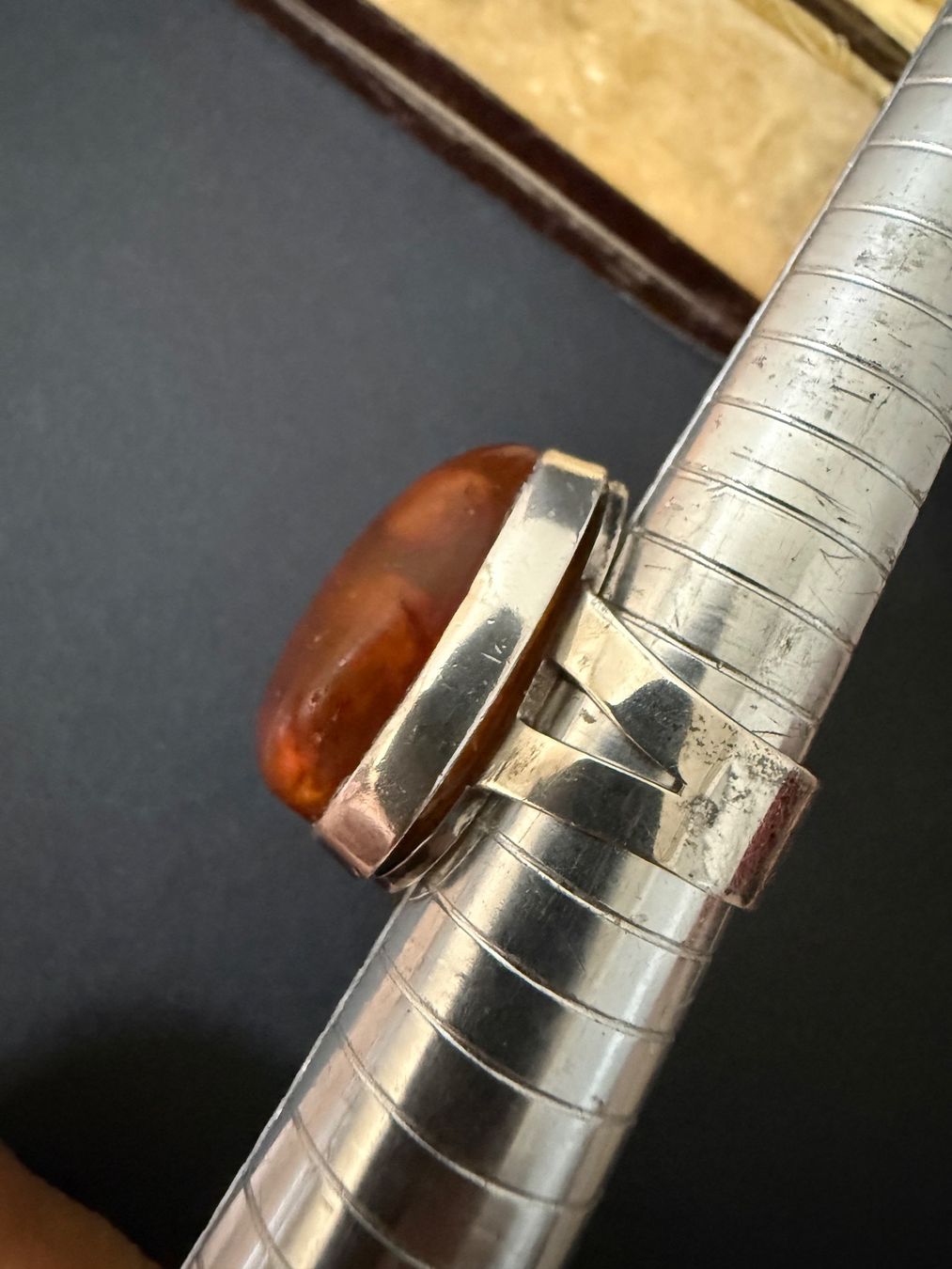 Bagues: Antiker Silber Ring mit Bernstein 800 – D'occasion à Spiegel b. Bern par Rogger72 3