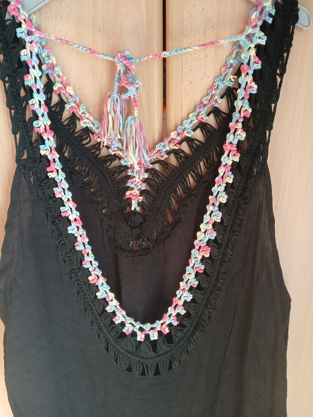 Kleider: Sommer Strandkleid mit Fransen, Grösse L, Schwarz – Neu (gemäss Beschreibung) aus Marly von schnibu2 2