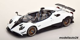 Pagani Zonda HP Barchetta 2018 carbon fibre-weiss / LCD 1:18