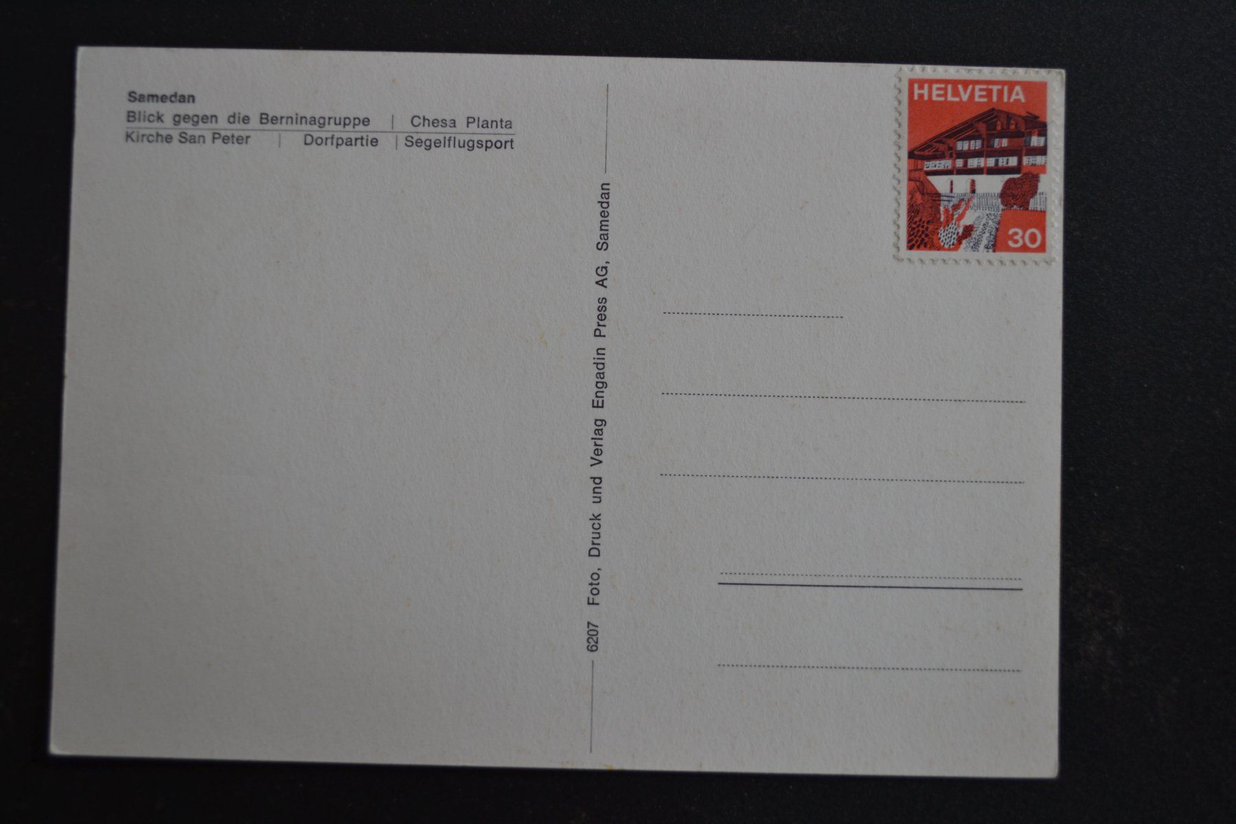 Cartoline postali: AK Samedan GR – Usato da Beinwil am See venduto da kajak55 1