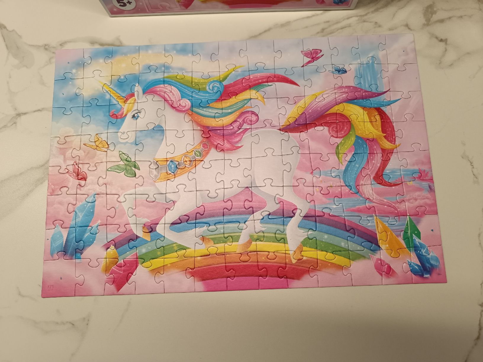 Puzzle: Puzzle 100 Teile: Einhorn mit Regenbogen, komplett – Usato da Berikon venduto da mezzze