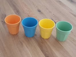 Becher farbig 4 Stück