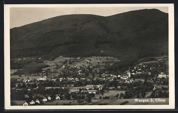 Cartoline postali: Wangen b. Olten, Teilansicht mit Kirche – Usato da Berlin venduto da bartko-reher