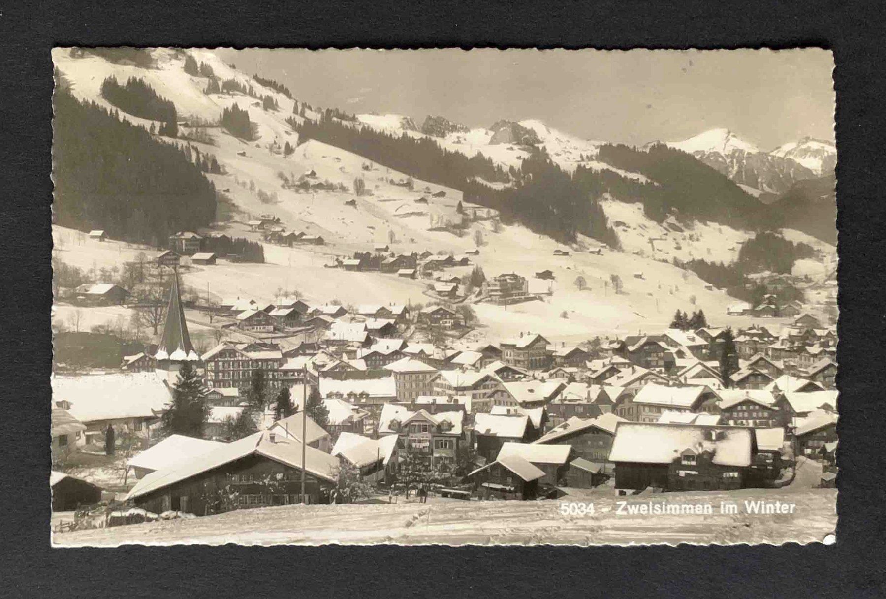 Ansichtskarten: AK Zweisimmen im Winter – Gebraucht aus Goldau von artelier1