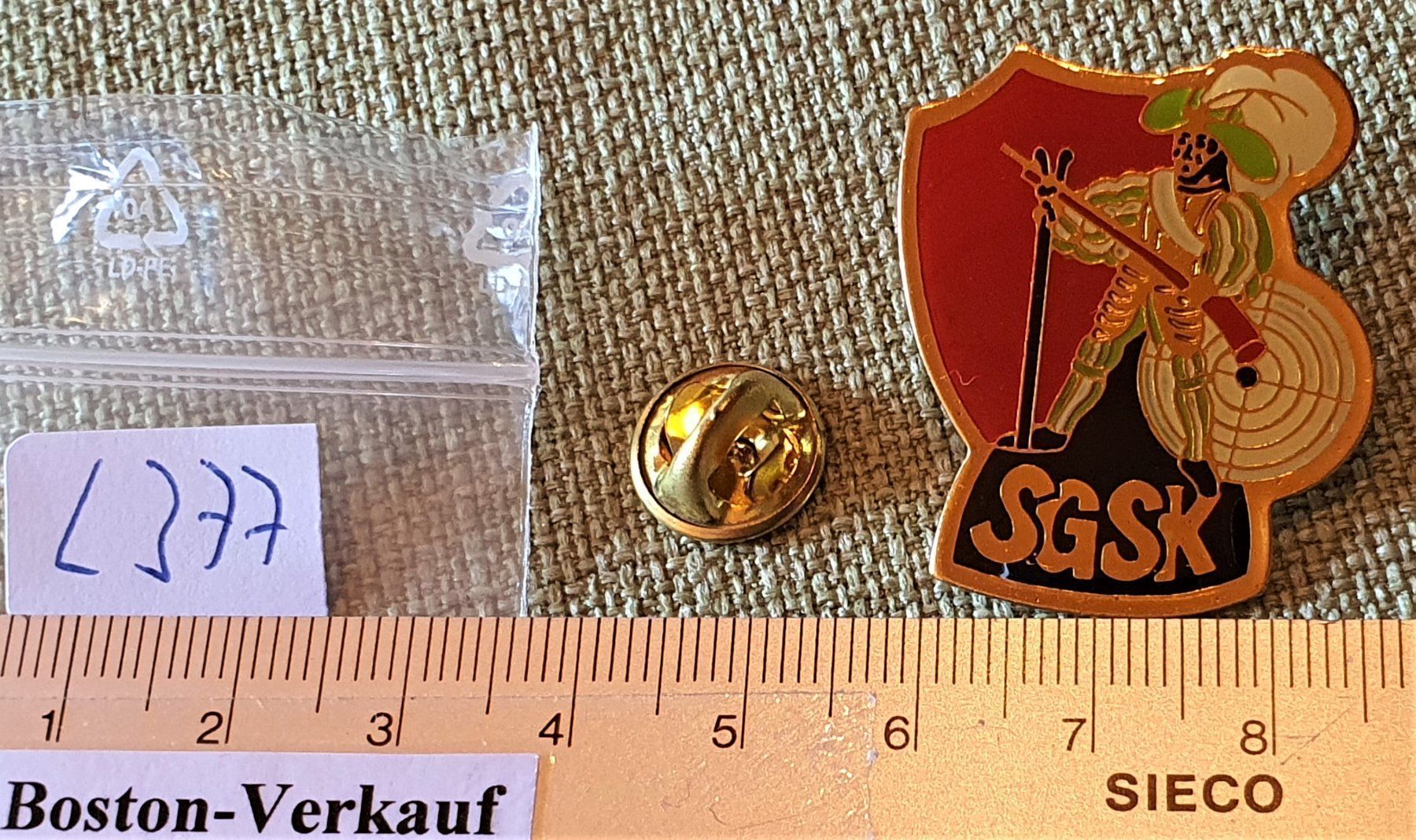 Placchette & Badge: L377 - Pin Schützen Gesellschaft SGSK – Usato da Reinach BL venduto da Boston-Verkauf 1