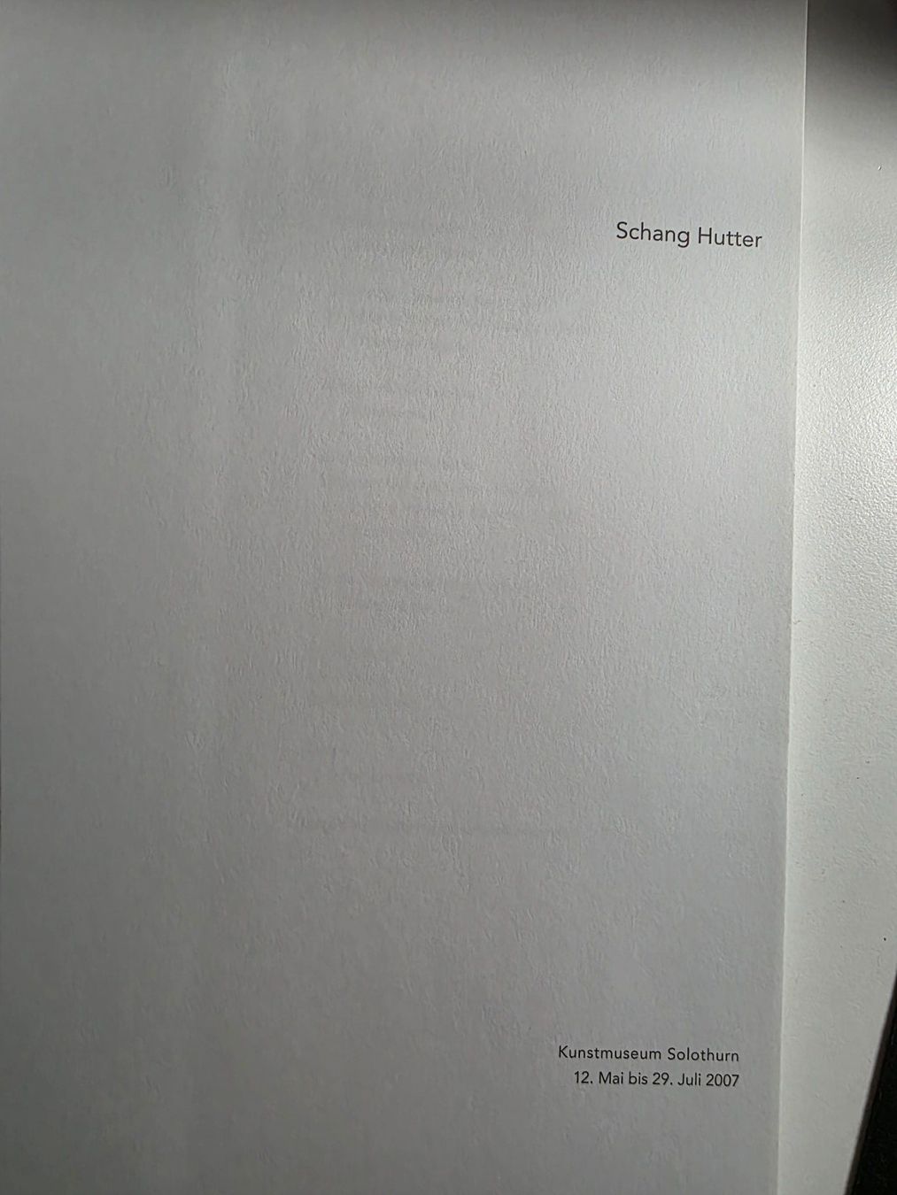Bücher: Schang Hutter Kunstmuseum Solothurn 2007 – Gebraucht aus Walterswil BE von Lonitti 3