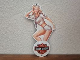 Emailschild Harley Davidson Logo Motorrad Emaille Schild