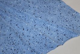 ***AUSVERKAUF*** Stoff Baumwolljersey h.blau/Flecken