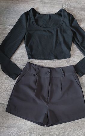 Shorts + Top Schwarz gr 36