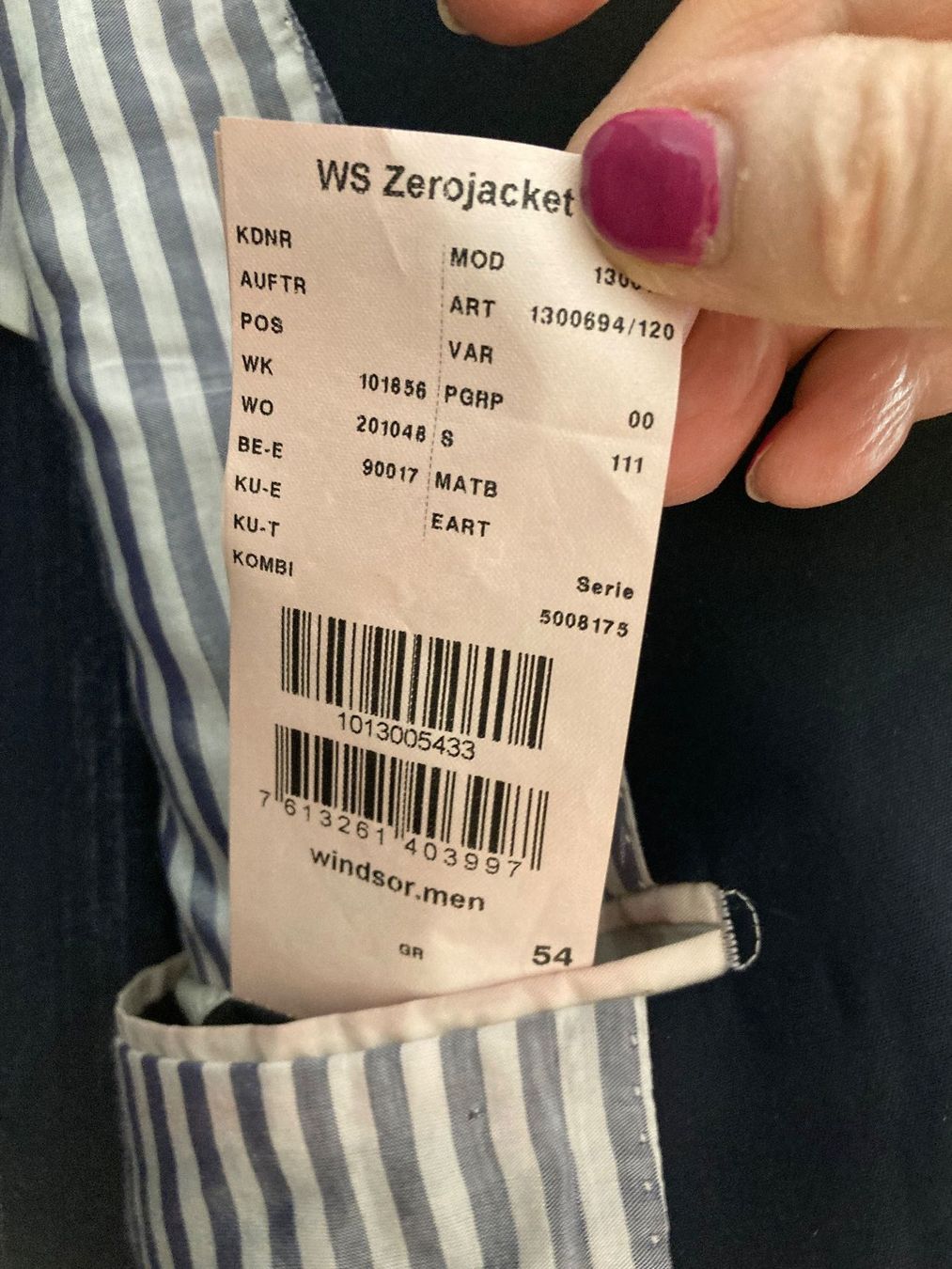 Windsor Jacken: Windsor Herren ZeroJacket leicht 100 % Schurwolle/Grösse 54 – Neu (gemäss Beschreibung) aus Berneck von Ordnung2021 9