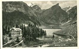 Seealpsee mit Altmann und Säntis