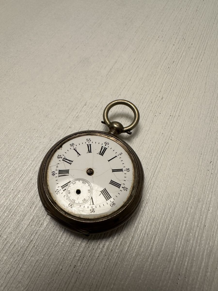 Uhren: Taschenuhr Silber - Emaille-Zifferblatt – Defekt aus Hägendorf von neon09