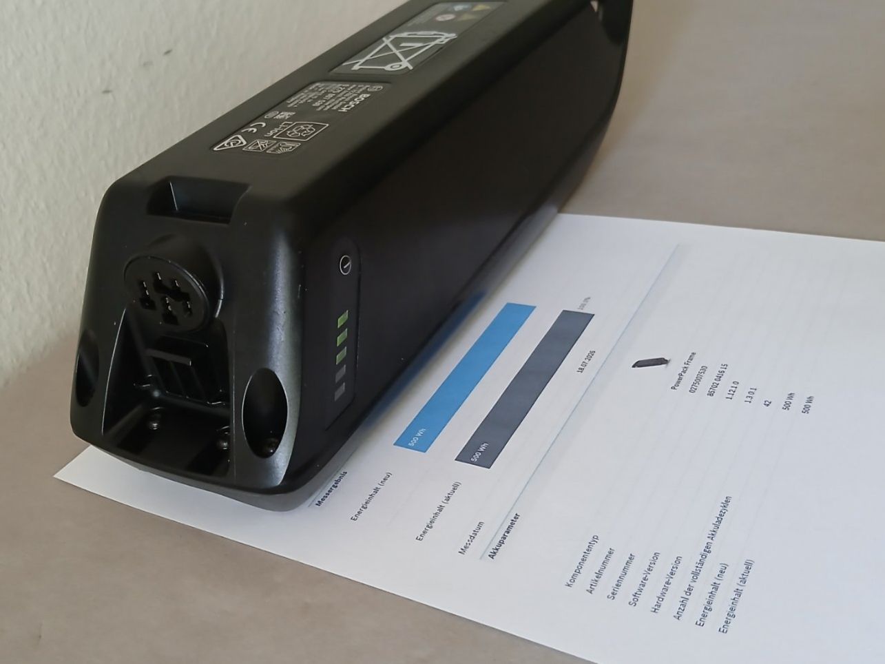 Bosch Akkus: Powerpack 500 Akku - 500Wh 100% mit Bosch Messbericht – Gebraucht aus Winterthur von .-thx-. 4