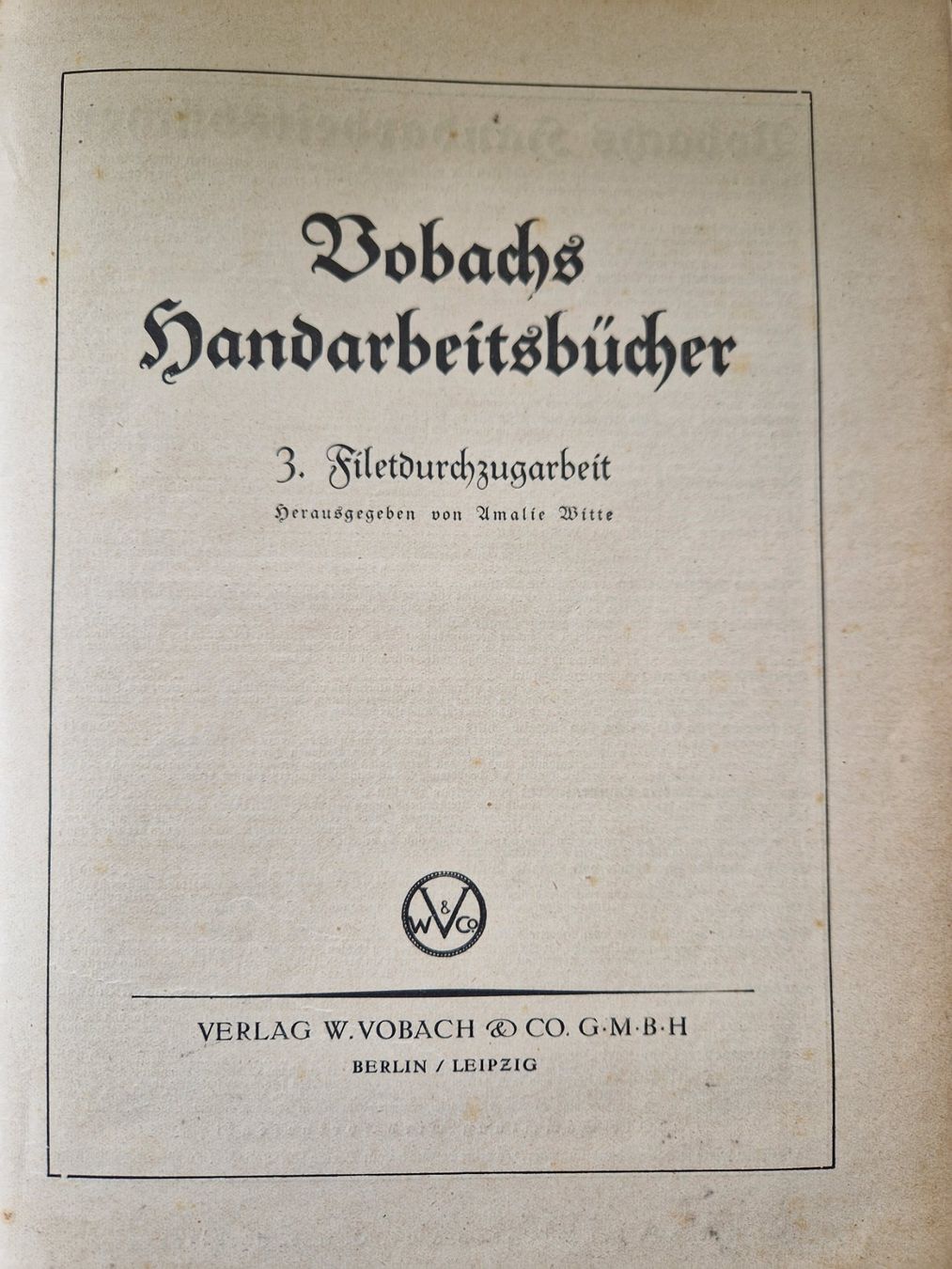 Cartamodelli: Handarbeitsheft - Vobachs Handarbeitsbücher – Usato da Mörschwil venduto da wunderkiste44 1
