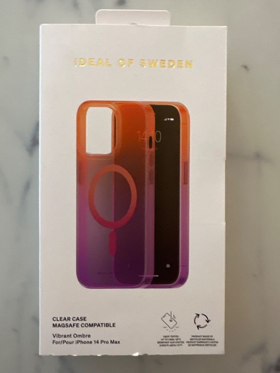 IDEAL OF SWEDEN Handyhülle Für IPhone 13 Pro Max – Golden Ruby Marble Design | Magnetisch & Schlank | Mit Schutzfunktion