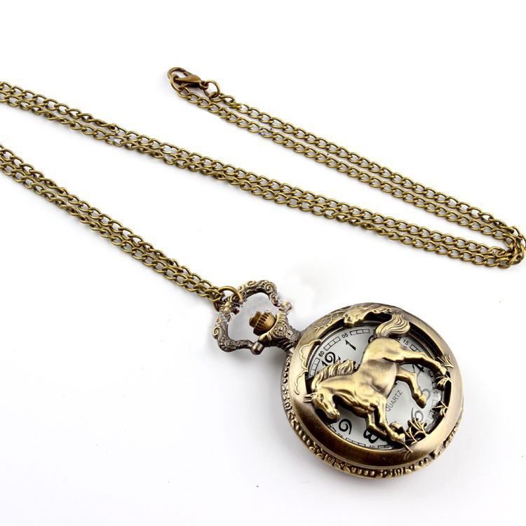 Uhren: Taschenuhr Pferd mit Kette – Neu und originalverpackt aus Diepoldsau von preisparadies-ch 1