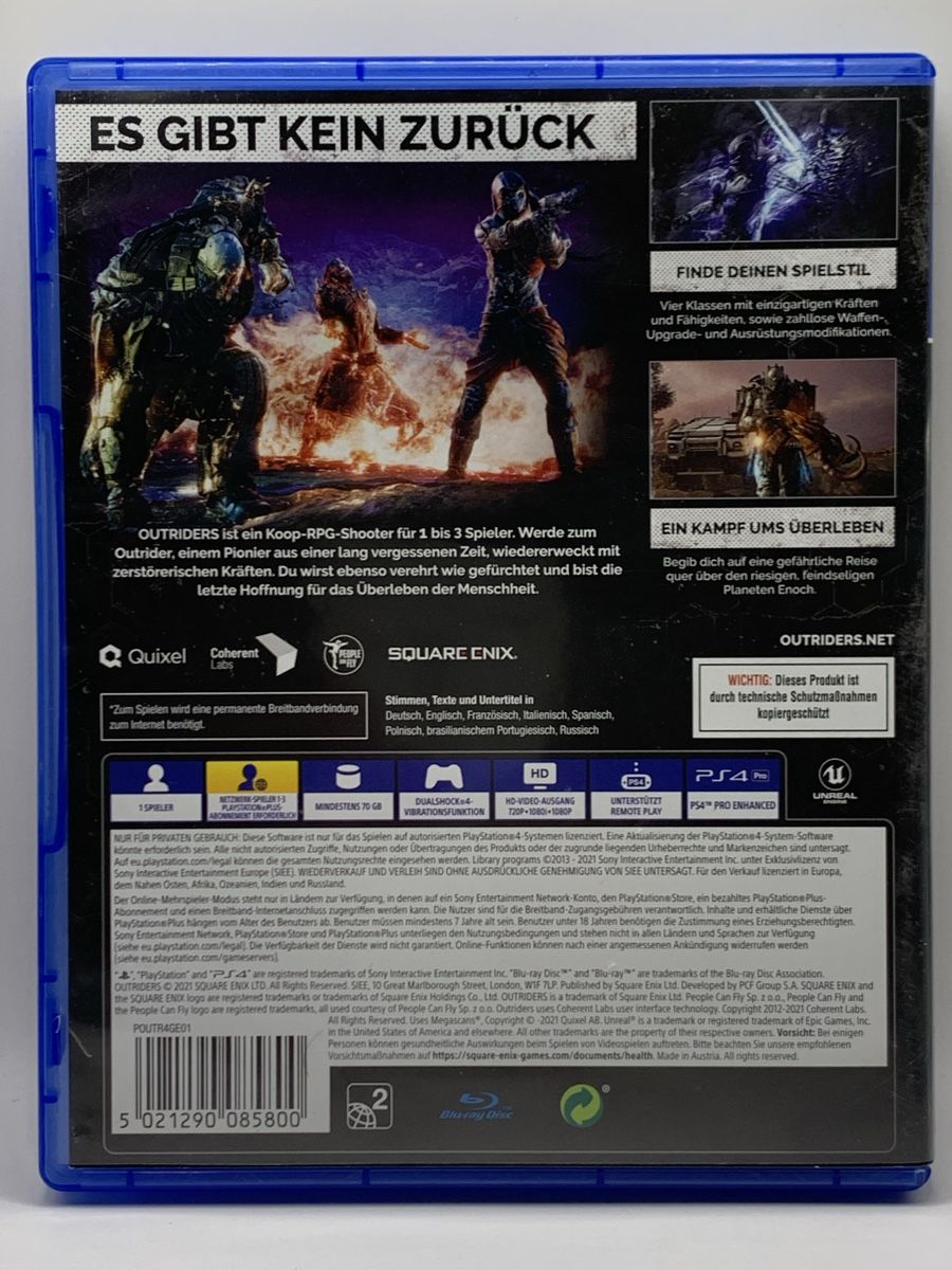 Sony Giochi: Outriders - PS4 – Usato da Ostermundigen venduto da RG-Collector 1