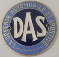 Plakette DAS LA DÉFENSE AUTOMOBILE ET SPORTIVE