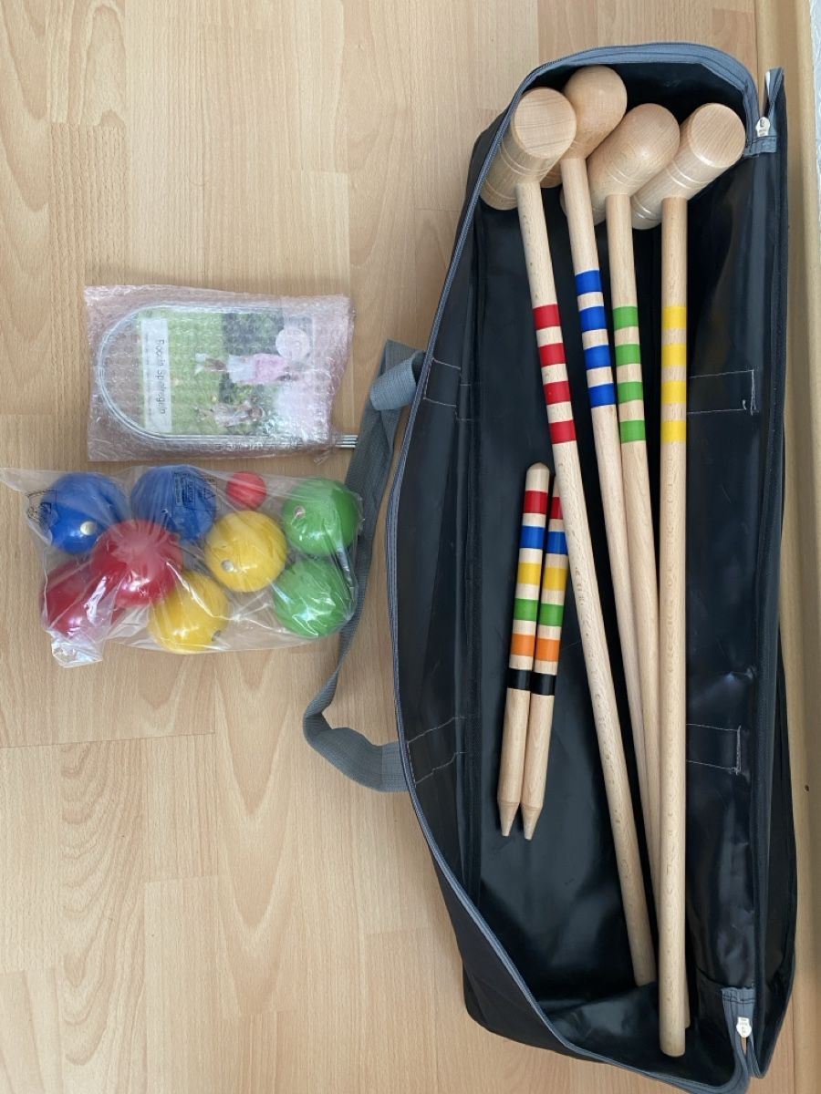 Giochi: GICO Krocket-Set mit Tasche. Neu! – Nuovo e nell'imballaggio originale da Brütten venduto da Acutis2006