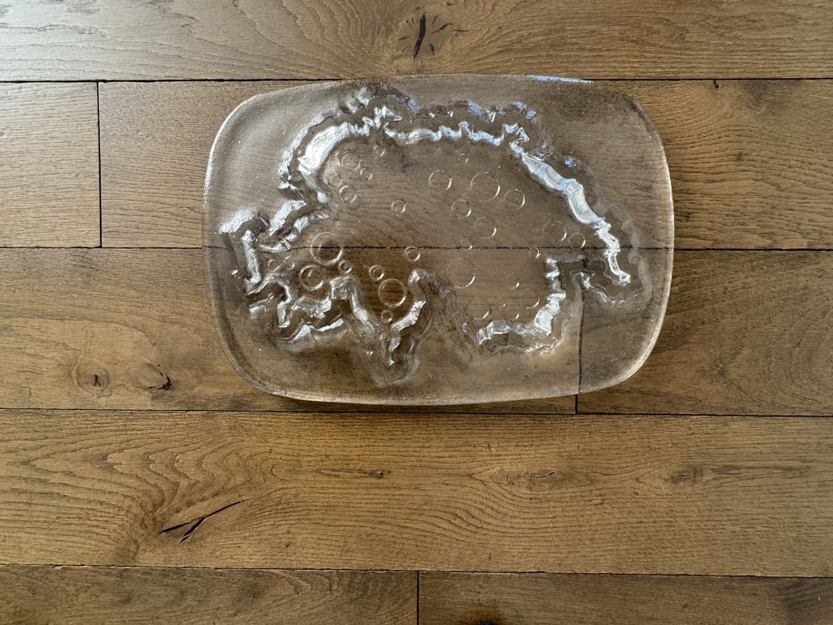 Glasi Hergiswil Servierplatten: Schweizer Glasplatte von der Glasi Hergiswil – Neu (gemäss Beschreibung) aus Bolligen von Newyork63 1