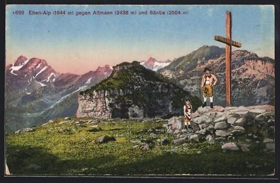 Cartes postales: Eben-Alp, Aussicht mit Altmann und Sänt – D'occasion à Berlin par bartko-reher