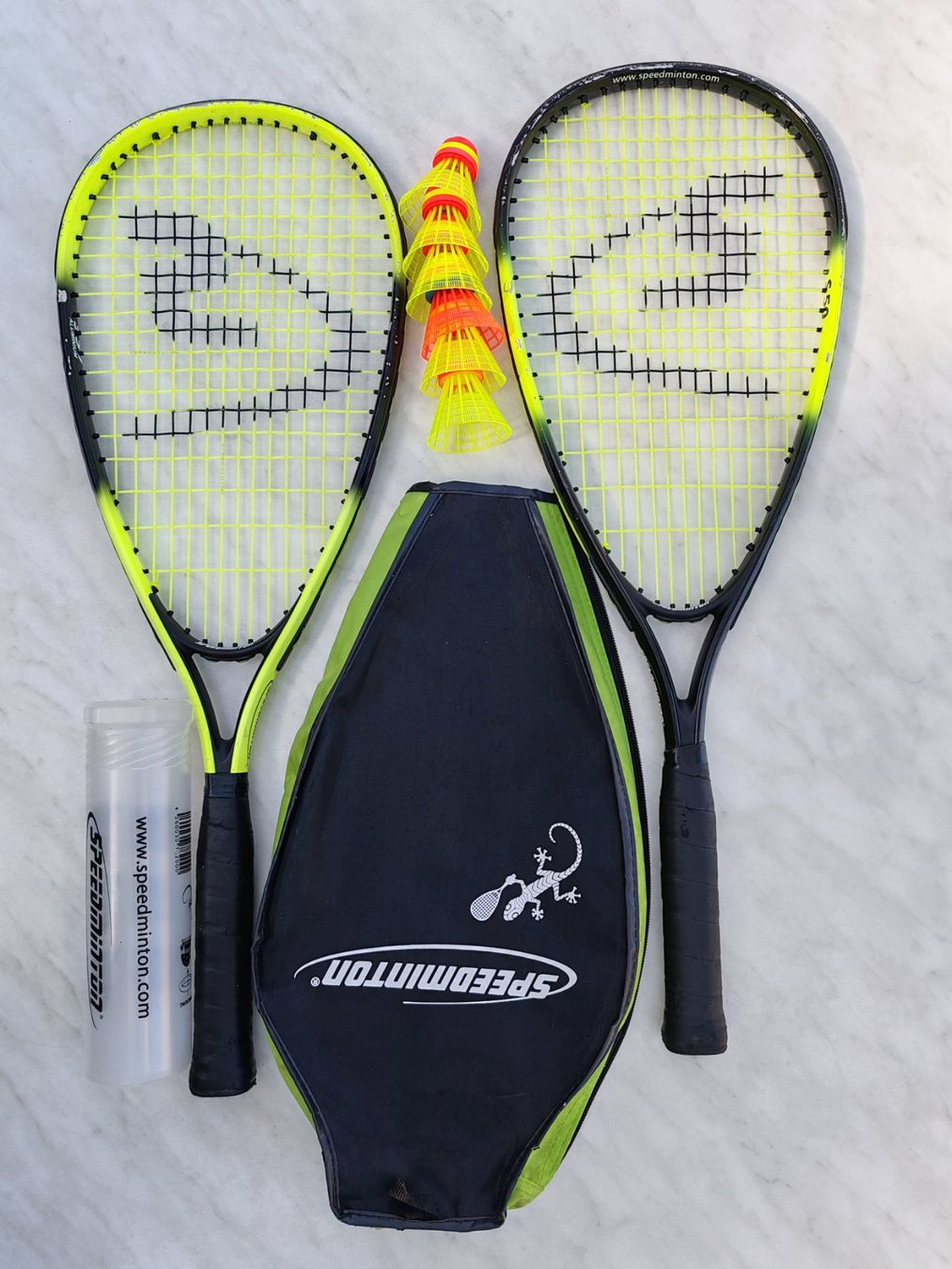 Speedminton Racchette: Speedminton S50 Aluminium set – Usato da Abtwil SG venduto da IndianaJon