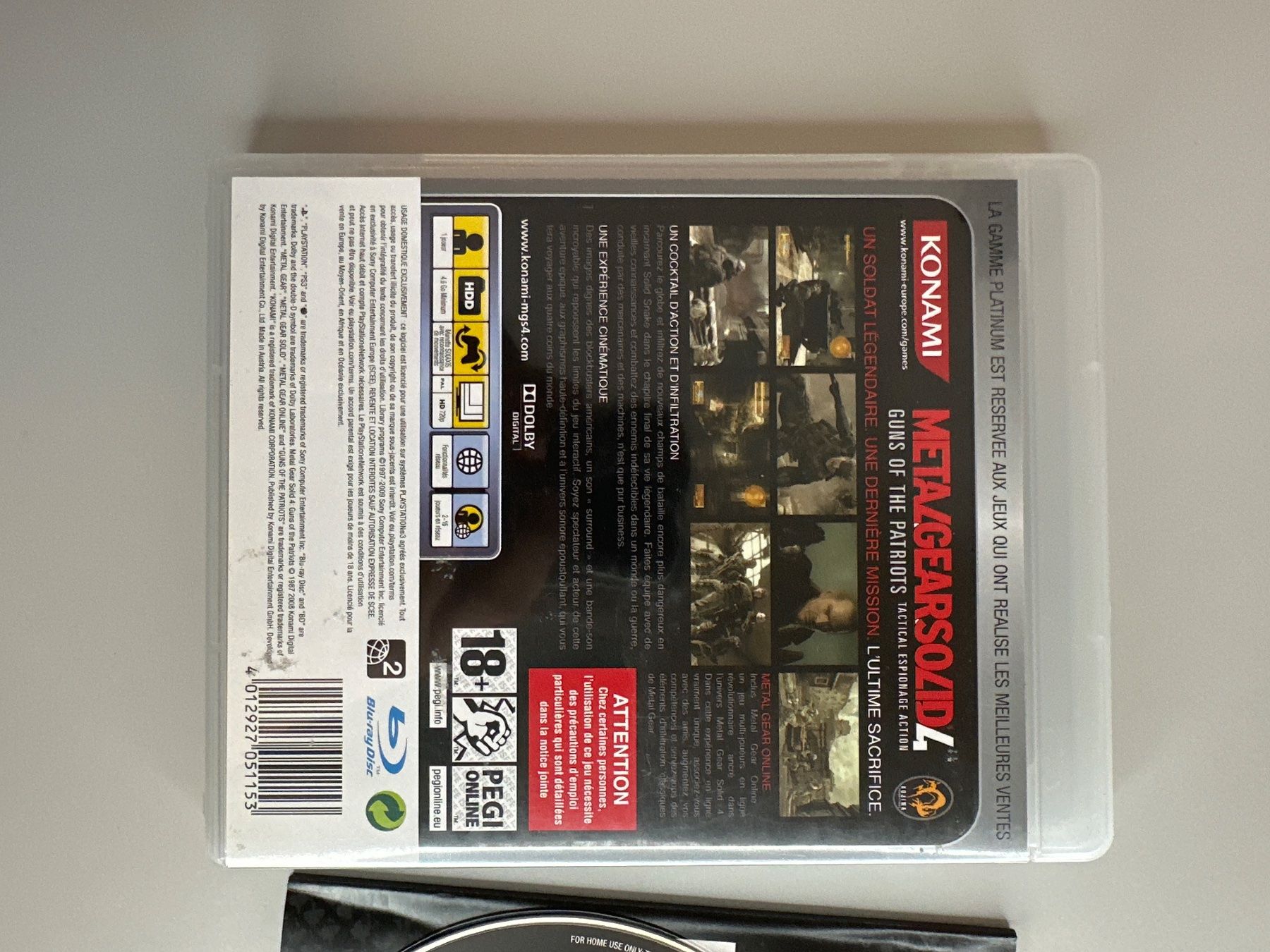 Sony Jeux: Metal Gear Solid 4 - PS3 – D'occasion à St.gallen par taduz 1