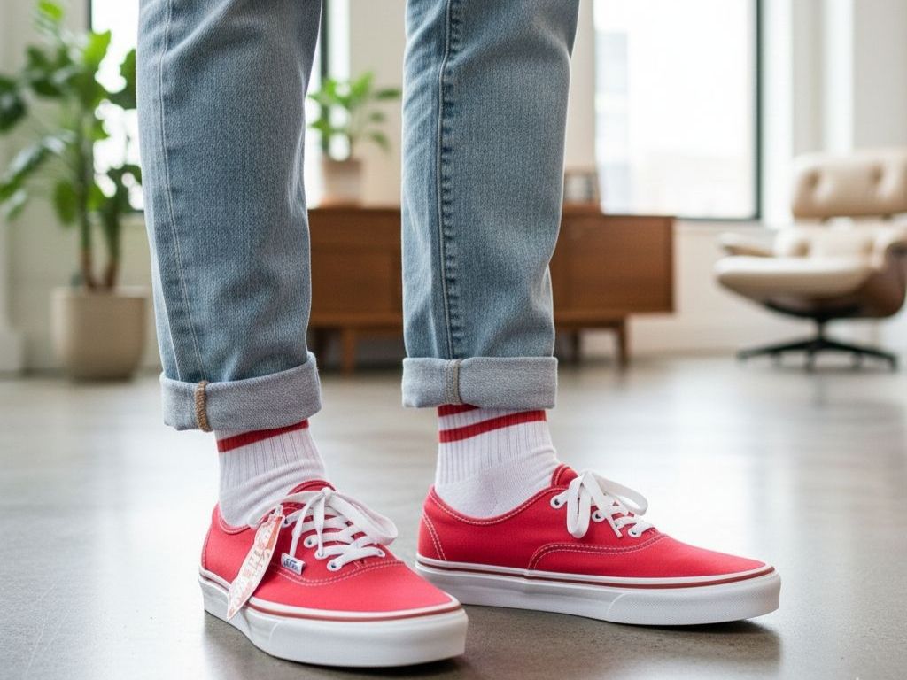 Vans Scarpe da uomo: Vans rouge, taille 42 (8.5), neuve – Nuovo (secondo la descrizione) da Lausanne venduto da A.2ndLIFE