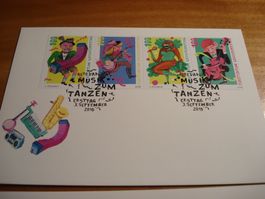 Liechtenstein 2018, 2 FDC Z-Druck Musik zum Tanzen