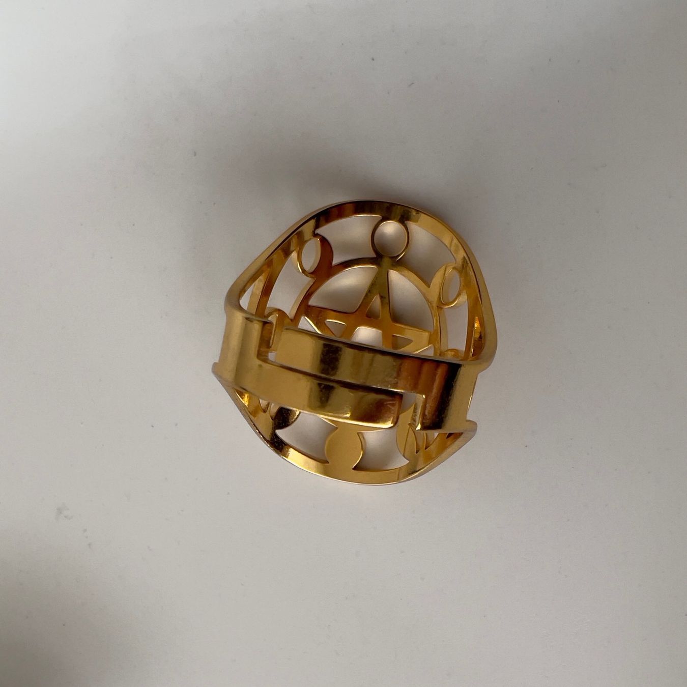 Anelli: Bague en acier inox Pentacle – Nuovo (secondo la descrizione) da Pully venduto da sunaddict 4