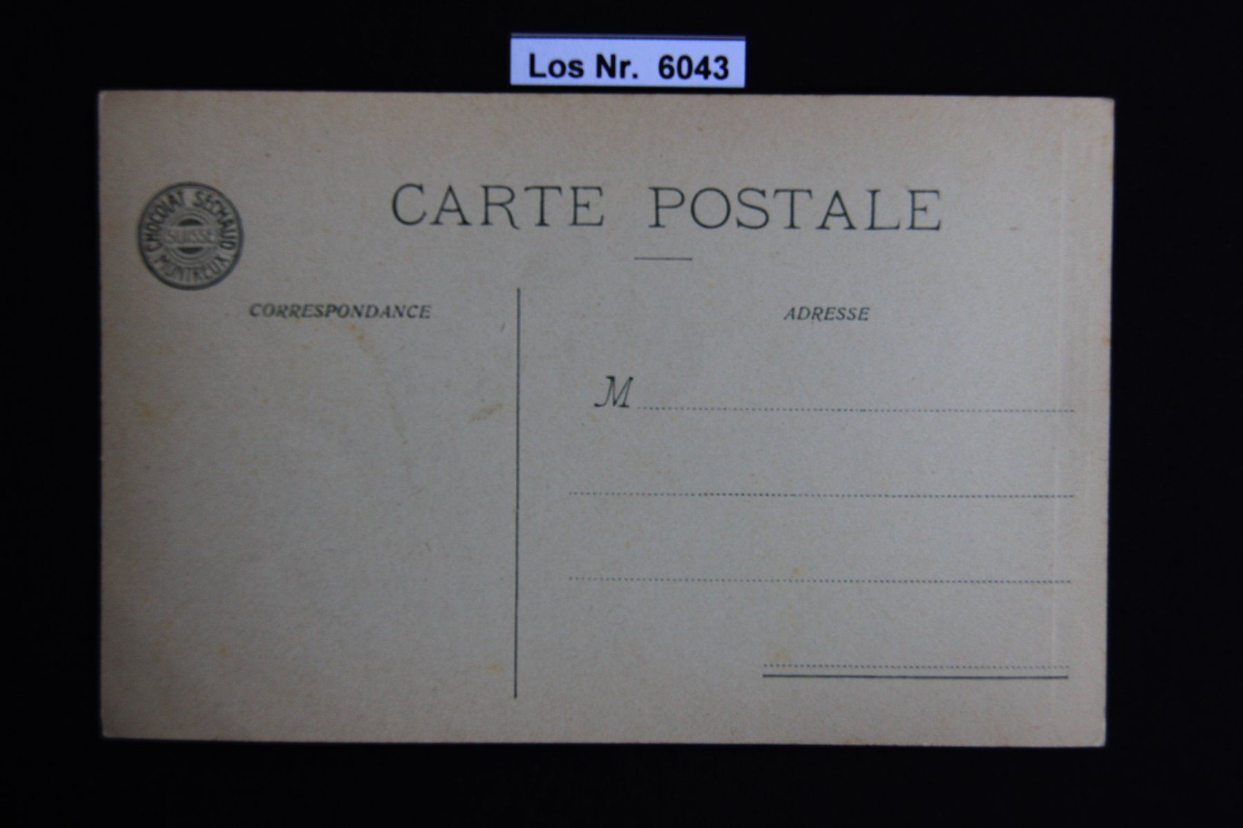Cartoline postali: Ansichtskarte Chocolat Séchaud, Montreux            Los 6043 – Usato da Volken venduto da jukon65 1