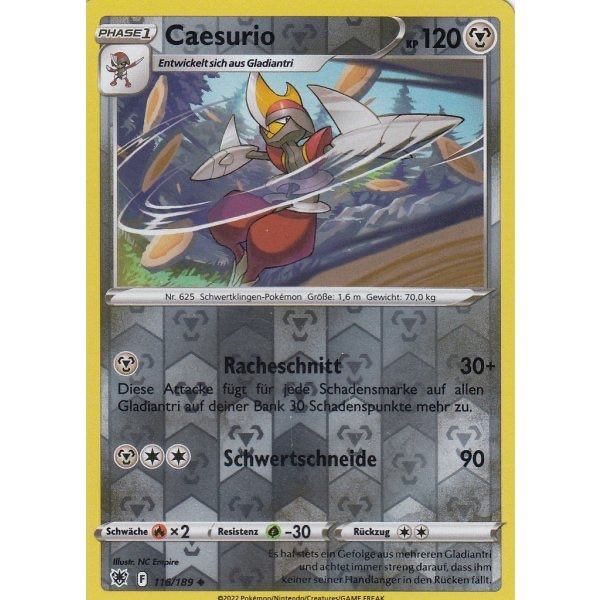 Pokémon Carte collezionabili: pokemon karte Caesurio 116/189 REVERSE HOLO – Usato da Wünnewil venduto da Dreibein