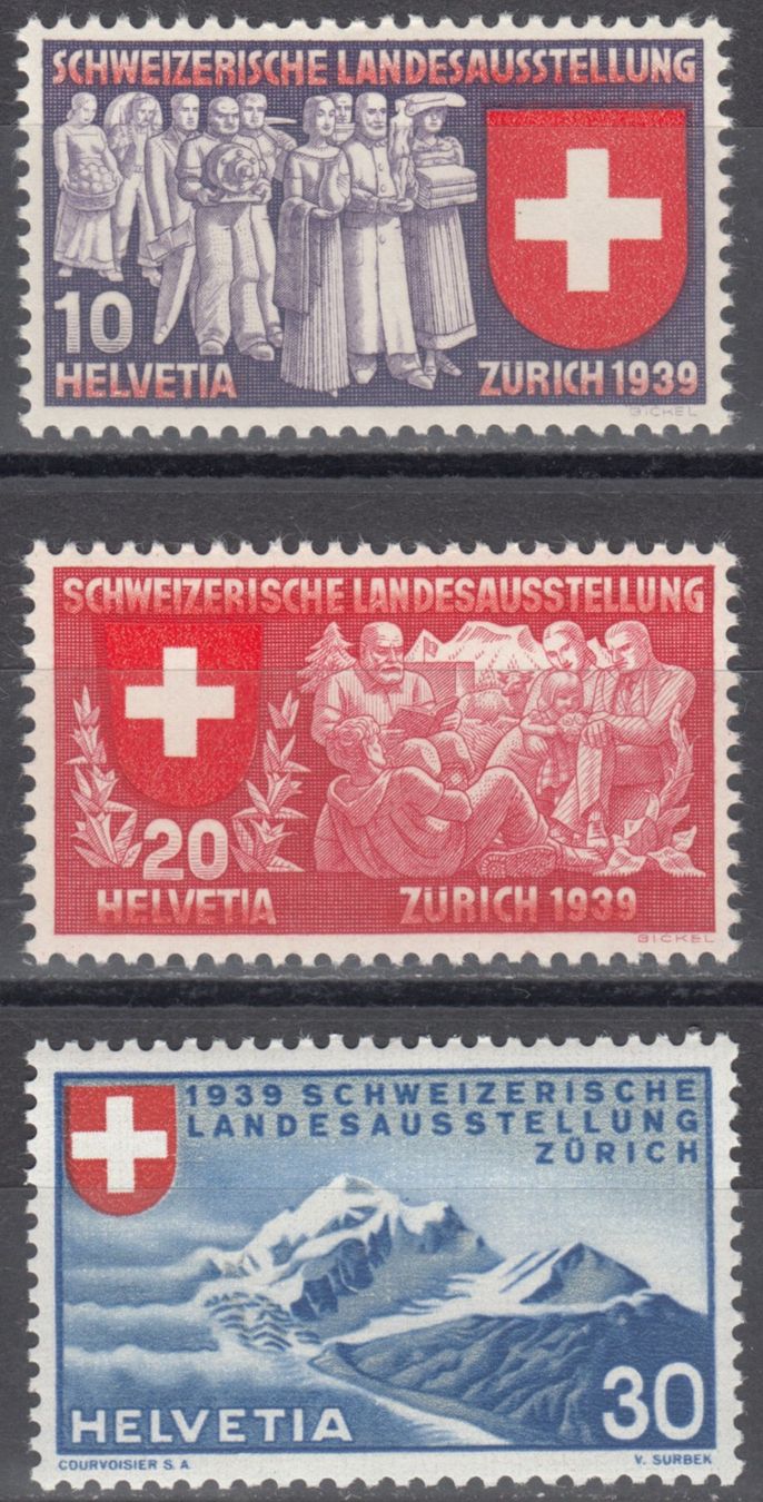 Tutti i francobolli: SBK 219 - 221 postfrisch – Usato da Bürglen TG venduto da StampGraf