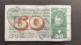 50 Franken Banknote Apfelernte 1965