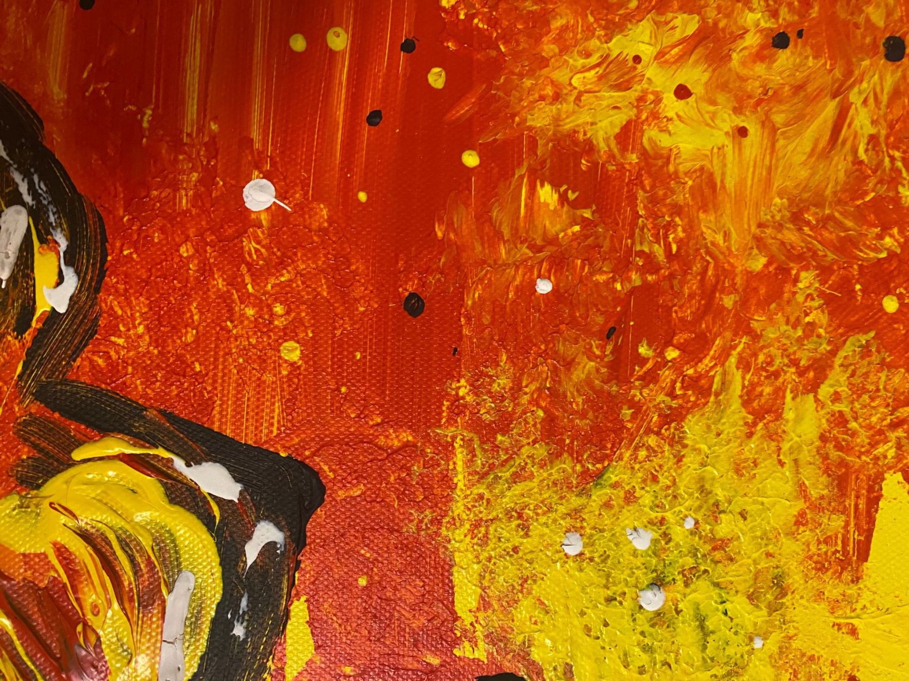Dipinti: Acrylbild - Feuerhorde – Usato da Chur venduto da bemaha 2