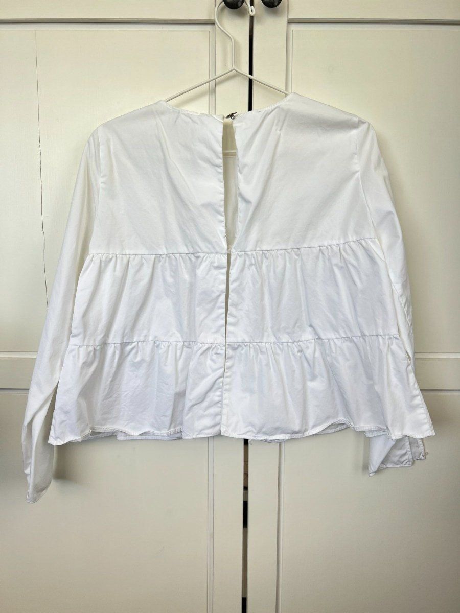 Zara Top: weisses ZARA Crop-Top, Size S – Usato da Muri b. Bern venduto da michellew23 1
