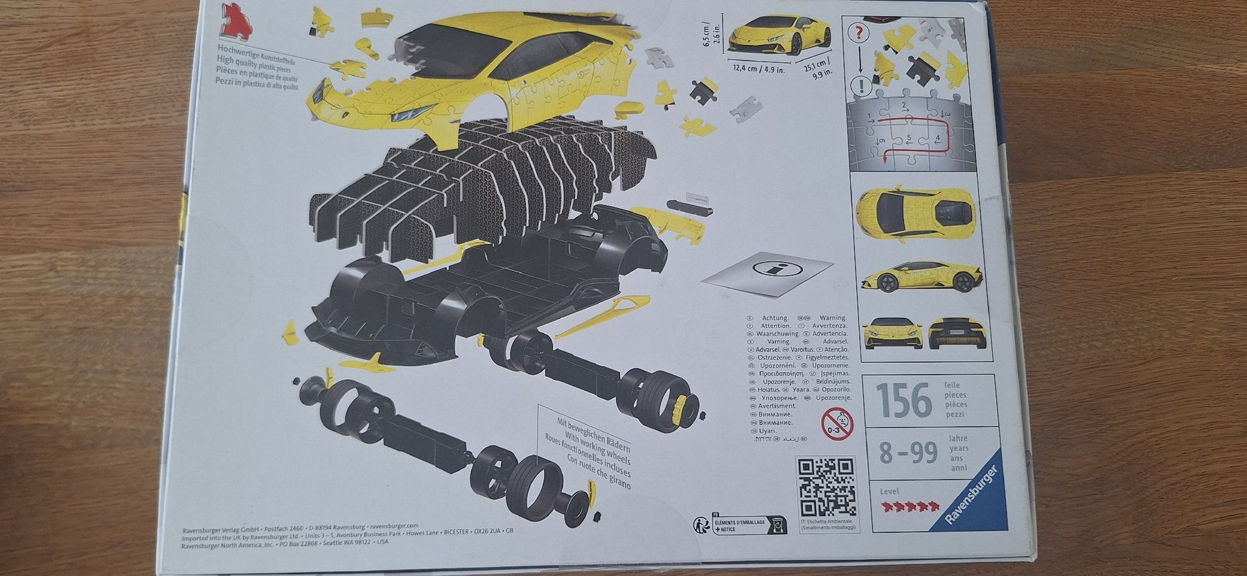 Ravensburger Puzzles: 3D Puzzle Lamborghini Huracan Giallo – Neuf (Voir description) à Grabs par tschanny 3