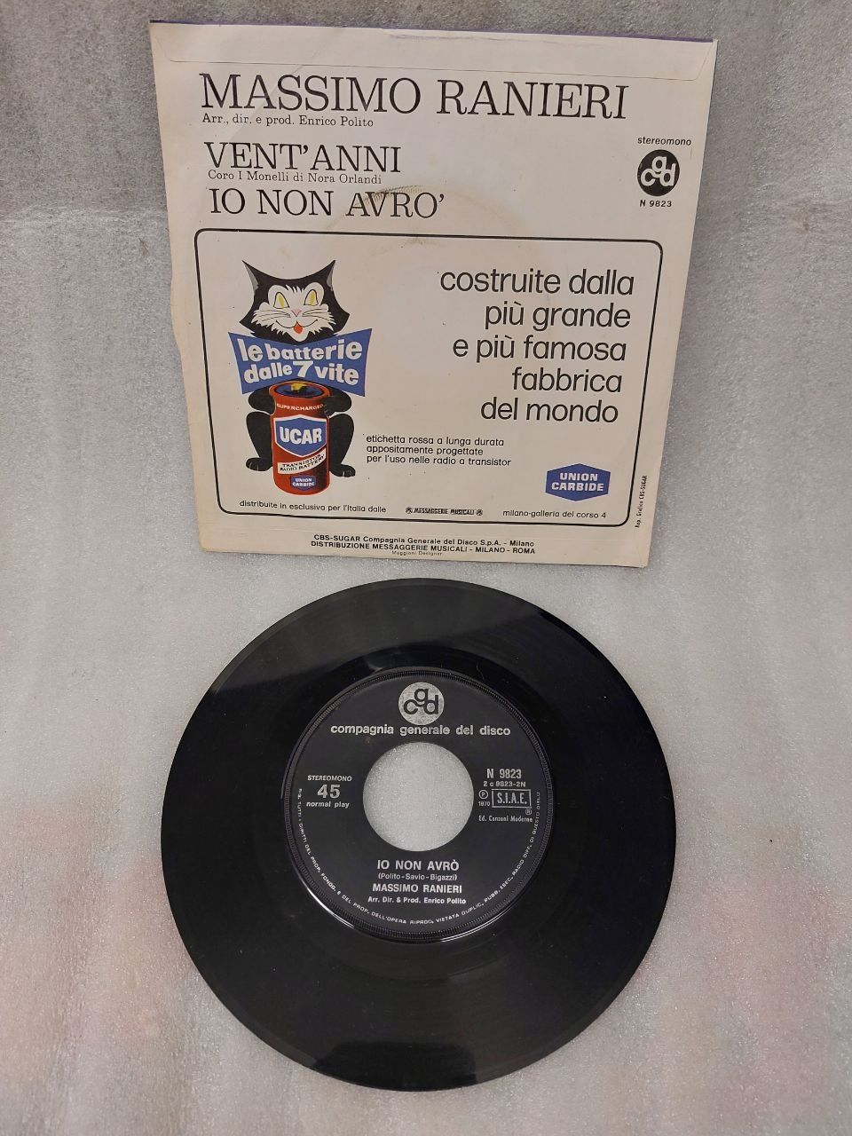 Dischi in vinile: Massimo Ranieri – Vent'Anni - Vinile 1970 – Usato da Pambio Noranco venduto da TREBORLOP 2
