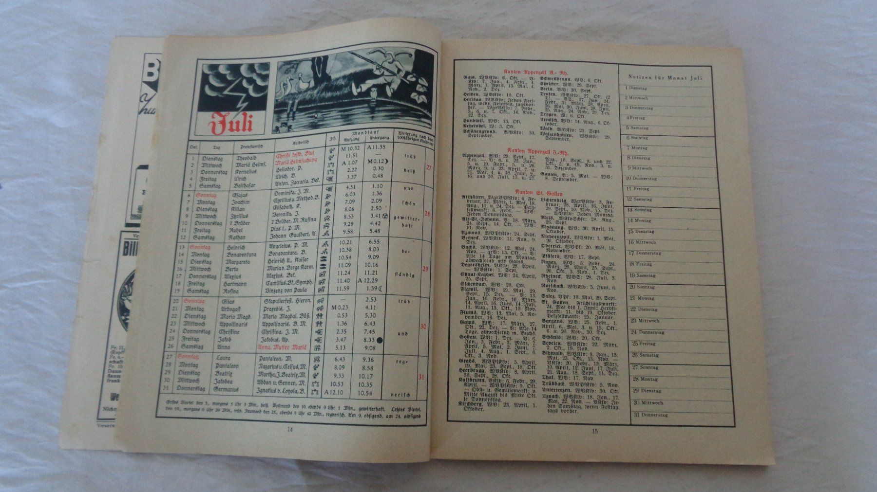 Bücher: Schweizer Eulenspiegel-Kalender 1930 mit Ringier Kalender – Gebraucht aus Bellach von JingleJerry 9