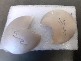 Ohrring/Ohrringe/Ohrstecker rund / Silber / gross speziell
