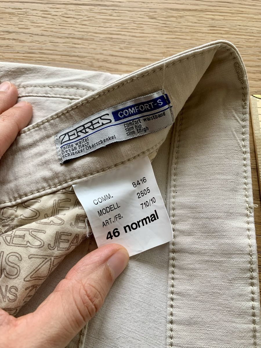 Pantaloni: Pantalon Zerres, beige, taille 46 – Usato da Port venduto da granitod 7